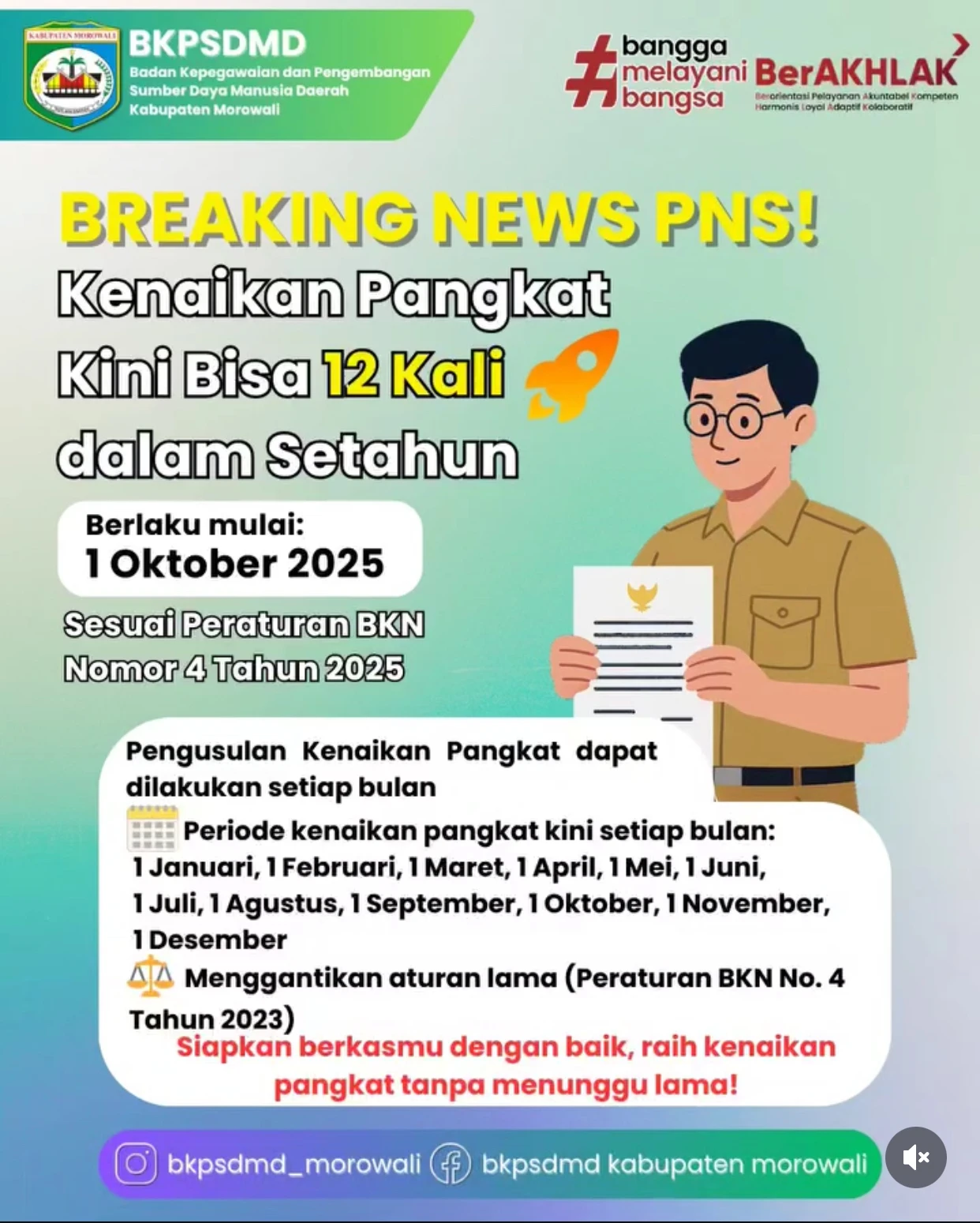 Breaking News PNS: Kenaikan Pangkat Kini Bisa 12 Kali dalam Setahun